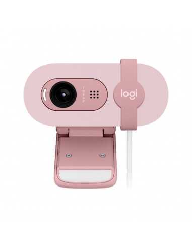 Webcam logitech brio 100 rosado full hd - usb