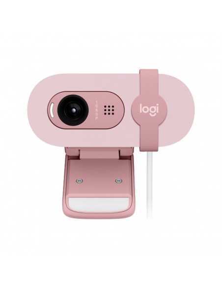 Webcam logitech brio 100 rosado full hd - usb