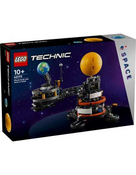 Lego technic planeta tierra y luna en Ã³rbita