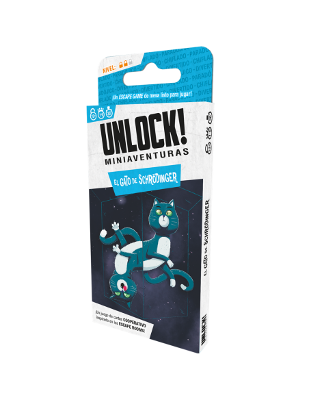 Juego de mesa unlock! miniaventuras el gato de schrodinger