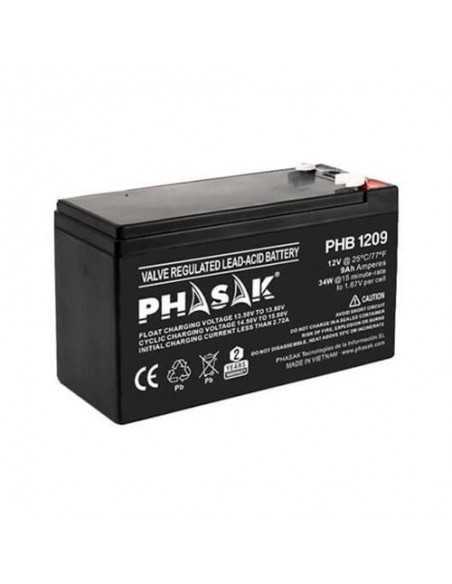 Bateria phasak phb 1209 compatible para sais 9ah 12v acido - plomo