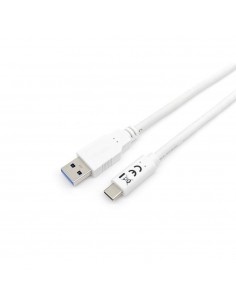Cable usb tipo c a usb 3.2 equip macho - macho 1m blanco