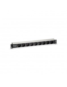 Regleta equip rack 19 pulgadas 1u 9 tomas schucko