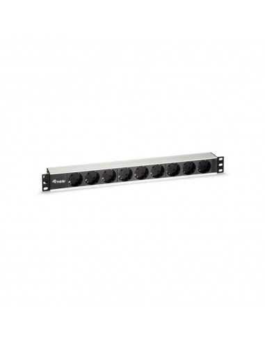 Regleta equip rack 19 pulgadas 1u 9 tomas schucko