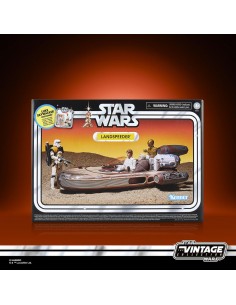 Figura hasbro star wars landspeeder & luke skywalker (tatooine)