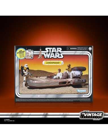 Figura hasbro star wars landspeeder & luke skywalker (tatooine)
