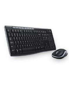 Teclado + mouse logitech mk270 optico wireless inalambrico usb 2.0 negro
