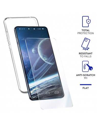 Carcasa myway para apple iphone 14 pro max transparente + protector pantalla cristal templado