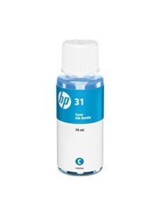 Botella tinta hp 31 cian 70ml 8000 paginas
