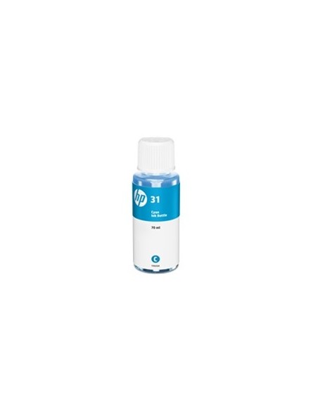 Botella tinta hp 31 cian 70ml 8000 paginas