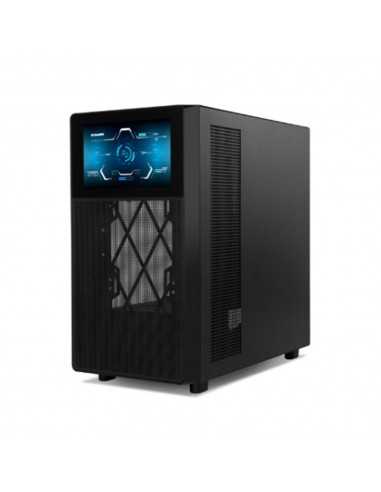 Caja ordenador gaming nox hummer bios atx lcd 8 pulgadas cristal templado negra