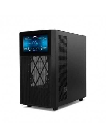 Caja ordenador gaming nox hummer bios atx lcd 8 pulgadas cristal templado negra