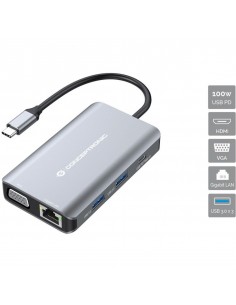 Docking station conceptronic donn21g 7 en 1 3 x usb 3.0 - 1 x hdmi - 1 x vga - 1 x rj45 - 1 x usb tipo c