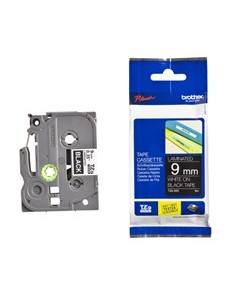 Cinta laminada brother tze325 9mm x 8m negro - blanco