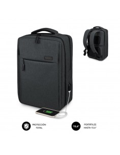 Mochila para portatil subblim traveller airpadding 15.6 pulgadas gris