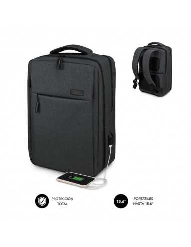 Mochila para portatil subblim traveller airpadding 15.6 pulgadas gris