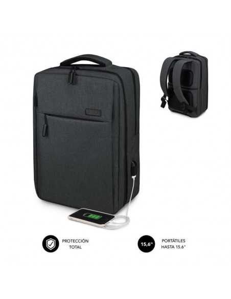 Mochila para portatil subblim traveller airpadding 15.6 pulgadas gris