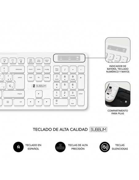Teclado + raton subblim subkbc - cssw11 inalambrico