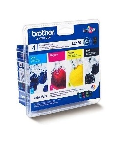 Multipack brother lc980valpb dcp145 - 195c - 165c - 375cw - mfc250c - 255cw - 290c - 295cn