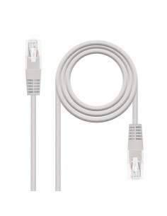Latiguillo cable red utp cat.5 rj45 nanocable 0.5m gris