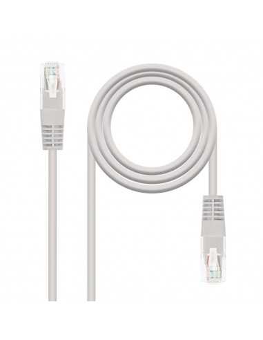 Latiguillo cable red utp cat.5 rj45 nanocable 0.5m gris