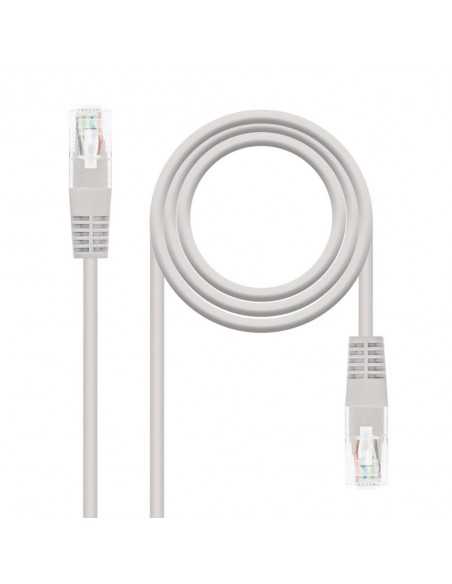 Latiguillo cable red utp cat.5 rj45 nanocable 0.5m gris