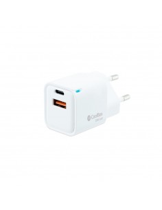 Cargador usb de pared coolbox 20w usb tipo a - usb tipo c