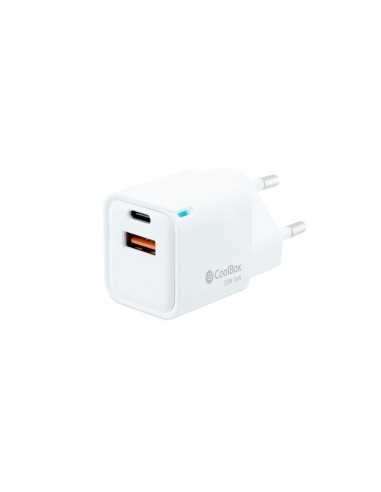 Cargador usb de pared coolbox 20w usb tipo a - usb tipo c