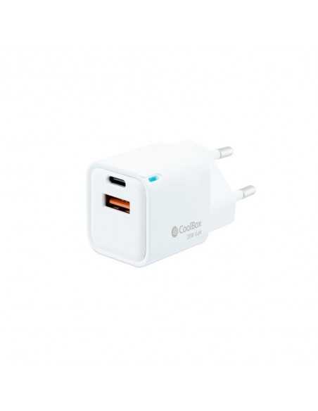 Cargador usb de pared coolbox 20w usb tipo a - usb tipo c