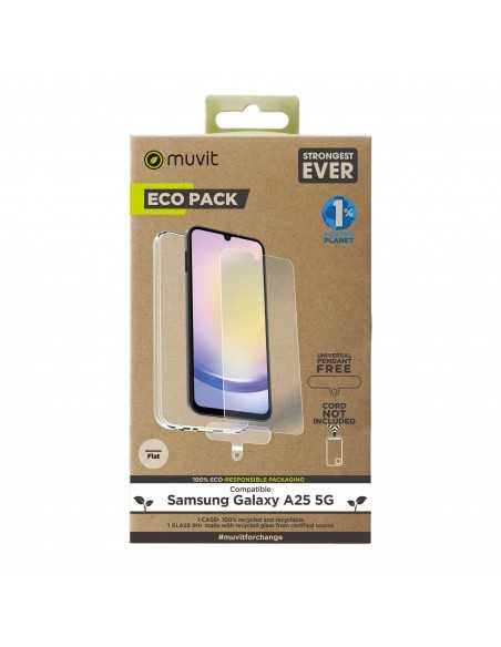 Funda muvit para samsung galaxy a25 5g + protector de pantalla vidrio templado plano