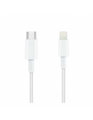 Cable nanocable lightning a usb tipo c iphone ipad ipod blanco 1m