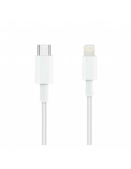 Cable nanocable lightning a usb tipo c iphone ipad ipod blanco 1m