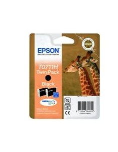 Pack 2 tintas epson c13t07114h10 negro gran capacidad pack de 2 unidades - jirafa