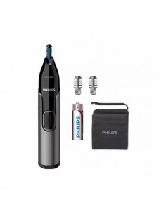 Cortapelos philips + naricero nt3650 - 16 negro 2peines - cuchilla lavable - ducha - recortador - pila aa