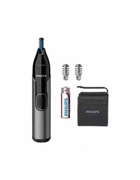 Cortapelos philips + naricero nt3650 - 16 negro 2peines - cuchilla lavable - ducha - recortador - pila aa