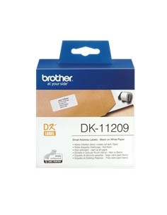 Etiquetas papel precortada brother dk11209 29 x 62 mm 400e ql - 500a ql - 500bw ql - 560 ql - 570 ql - 580n ql - 1050