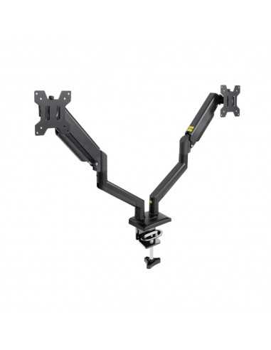 Soporte mesa tooq hasta 34 pulgadas vesa 100 x 100 max 10kg brazo doble