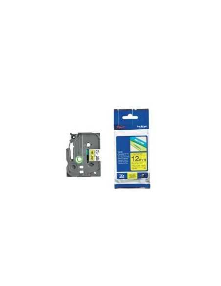 Cinta laminada brother tze631 12mm x 8m amarillo - negro