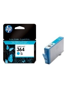 Cartucho tinta hp 364 cb318ee cian 3ml d5460 - b8550 - c6380 - c5380