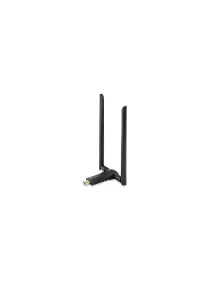 Adaptador wifi usb 3.0 dualband level one ac1200 300mb en 24ghz y 867mb en 5ghz usb 3.0 2 antenas desmontables