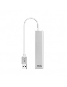 Cable usb tipo a 3.0 a ethernet gigabit+3xusb nanocable 0.15m plata