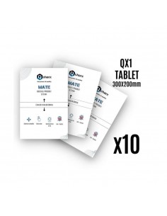 Laminas de proteccion frontales qcharx tablet mate qx1 10 unidades