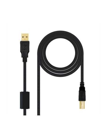 Cable usb 2.0 tipo a usb tipo b nanocable 3m negro macho - macho