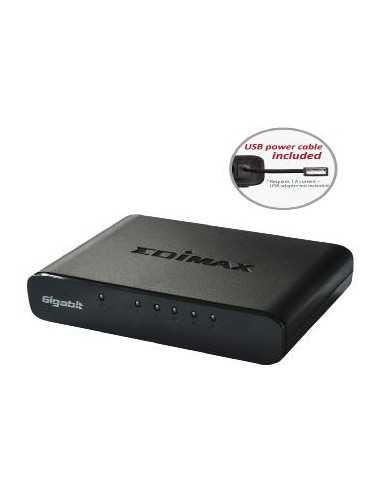 Switch 5 puertos edimax 10 - 100 - 1000 usb