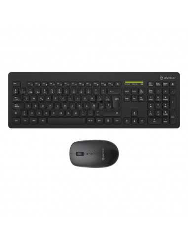 Teclado + raton unykach mk212 pro slim inalambrico