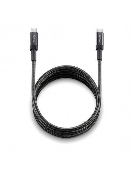 Cable usb tipo c ngs knot 100w - 2 2m - macho - macho - negro