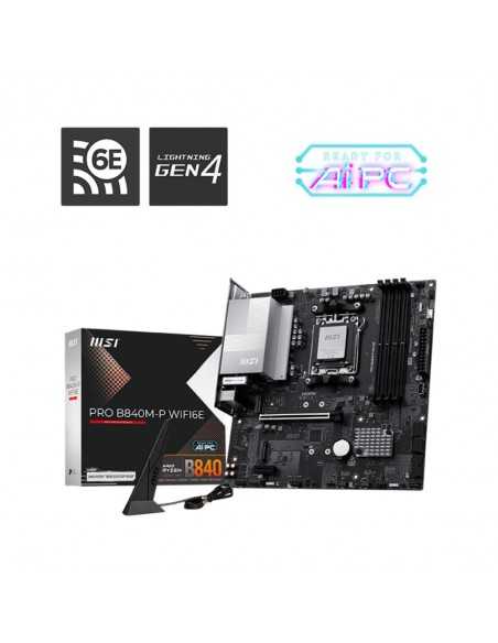 Placa base msi am5 pro b840m - p wifi6e ddr5 matx