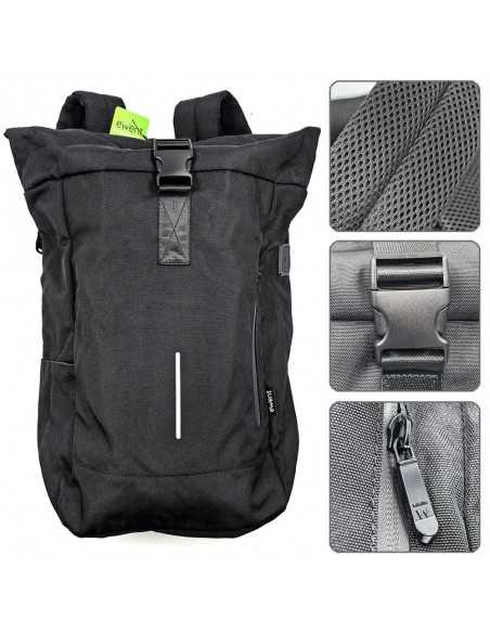 Mochila unisex ewent trendy roll para portatil 17.3 pulgadas negra