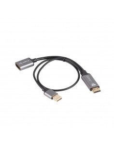 Adaptador 4k hdmi - usb tipo a a displayport lanberg 20cm - macho - hembra