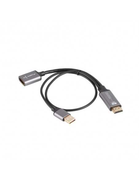 Adaptador 4k hdmi - usb tipo a a displayport lanberg 20cm - macho - hembra